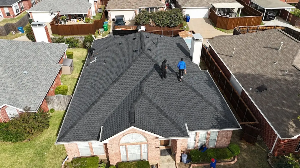 Slate & Tile Roof Repair work in progress on a Lynbrook property